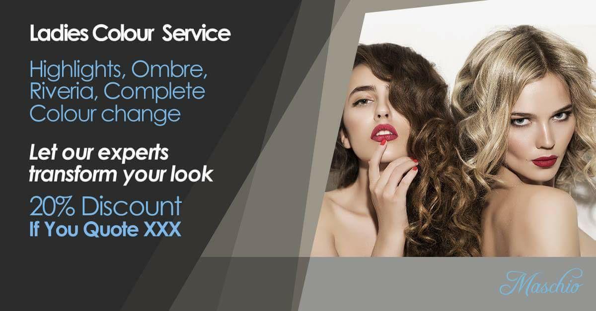 maschiosalons's tweet photo. Transform your colour with Maschio @maschiosalons quote FBXXX to receive 20% off any colour service call 01132420725 http://t.co/DQFGli6xw2
