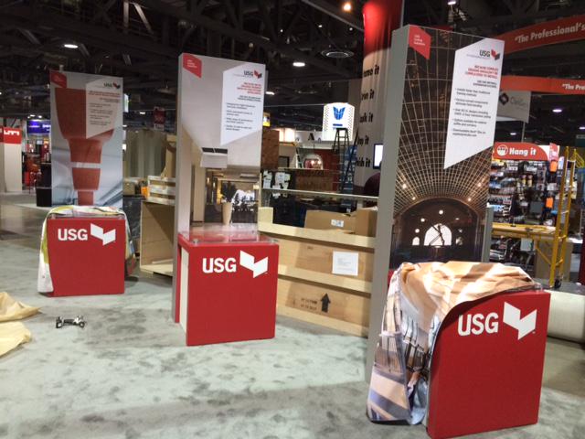 SheetrockPanels's tweet photo. USG setting up for #INTEX15 ! http://t.co/yUAIHHgTLa