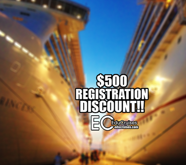 educruises's tweet photo. COOL! Register for an upcoming EduCruise, get a $500 Registration Fee Discount! (Not for those already registered.) http://t.co/i1o1qsGrf9