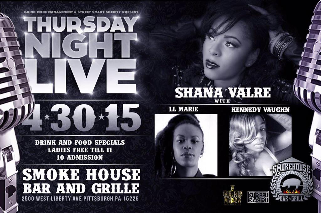 🎼Tomorrow night miss @shana_valre at #SmokeHouseBarAndGrill if you can make it out. #BeThere Support local artist! 🎶