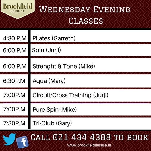 BrookfieldLC's tweet photo. Check out our great classes we have on this evening give us a call to book. Summer is just around the corner! http://t.co/YBTjSfkxAG