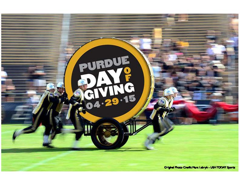 Support Purdue University and <a href="/PurdueBands/">Purdue Bands & Orchestras</a> today during the 2015 Day of Giving! #PurdueDayofGiving #worldslargestdrum