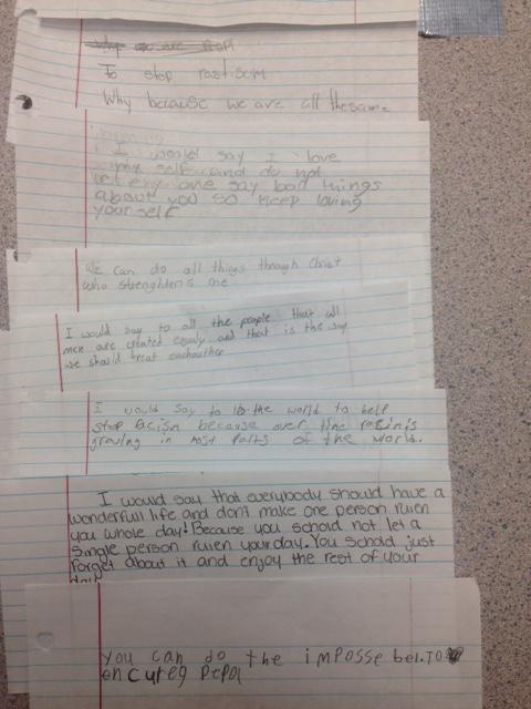 laurafrey_308's tweet photo. If you could send a message to the entire world, what would you say in 30 seconds? #HESCHAT #MrsFreysClass http://t.co/Du6ku037Dr