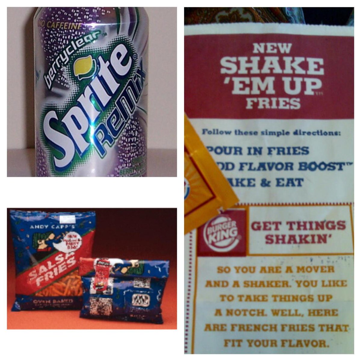 iLikeToranDaily's tweet photo. Three items from my childhood that I wish still existed. #salsafries #sprite #burgerking http://t.co/1KazxtylLV