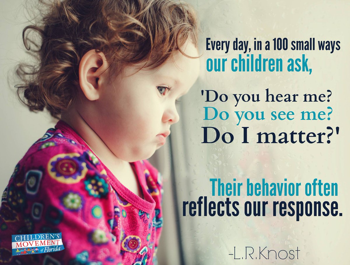 ChildMovementFL's tweet image. "Every day in 100 small ways, children ask, 'Do you hear me? Do you see me? Do I matter?'...  ow.ly/MhMZ7