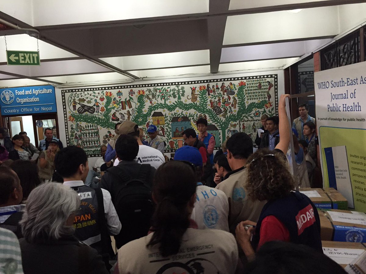 Pray specifically for Damaris Frick from <a href="/SalvArmyIHQ/">Salvation Army IHQ</a> as she attends cluster meetings such as this. #NepalEarthquake