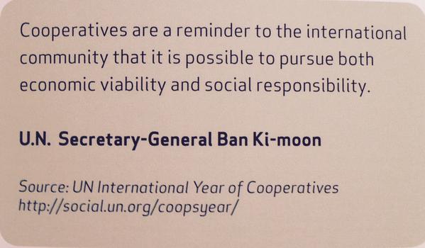 CaCenterCoopDev's tweet photo. Cooperatives build a better &amp; stronger world! RT @AynahOrg: #coops #coopdecade #wisdom http://t.co/iNFDoz1EEM