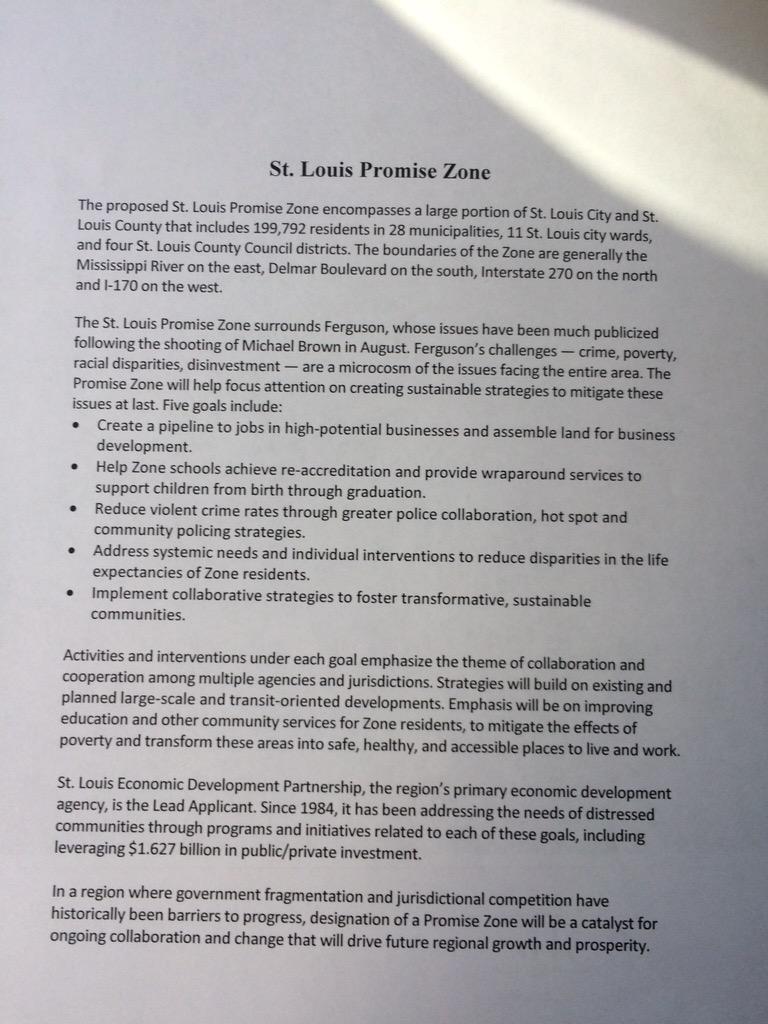 MeganEllyia's tweet photo. From @STLPartnership new promise zone will bring more investment to underdeveloped areas. #boa http://t.co/HOh0eVSpk8