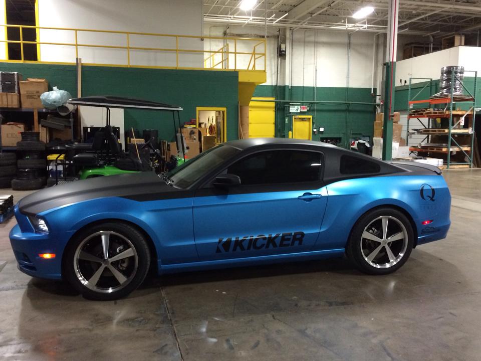 KICKERaudio's tweet image. We&apos;ve never seen a wrap look this good. #fordmustang #qclass #demovehicle