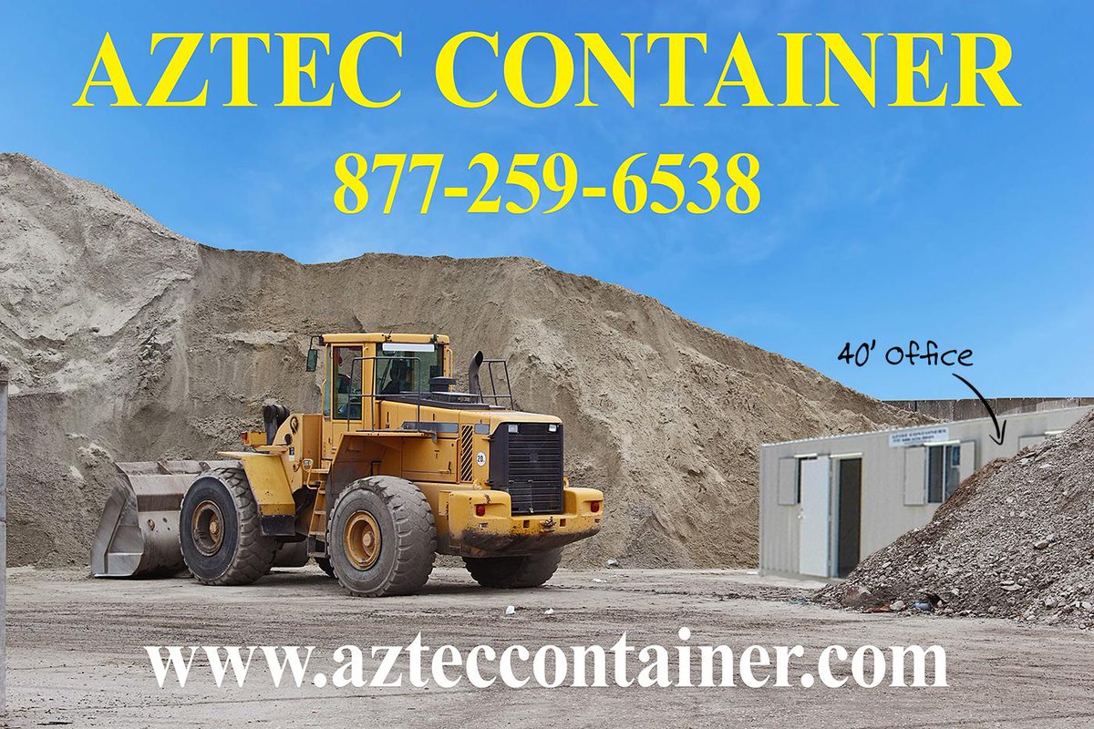 AztecContainers's tweet image. Aztec Container can deliver a custom Office Container to your job site. Call for a quote today 877-259-6538.