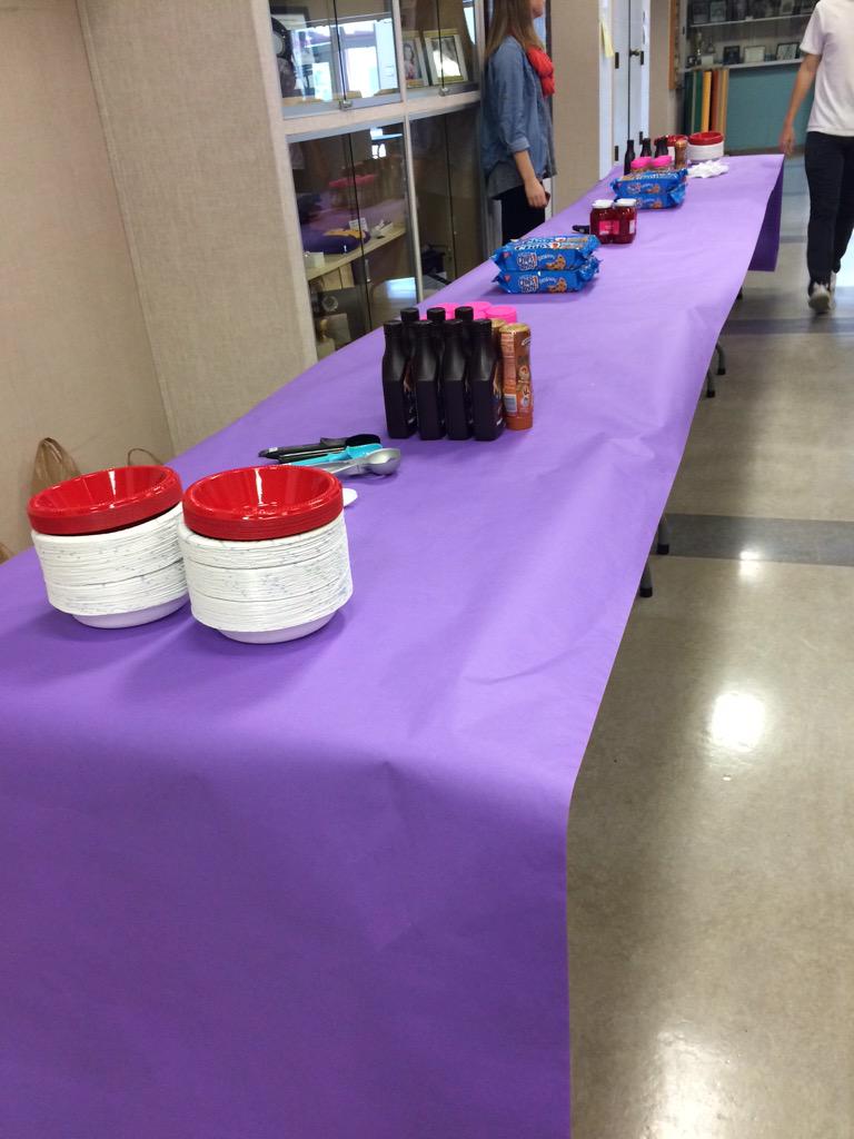 phsspiritweek's tweet photo. Are you ready for ice cream sundaes during lunch today?! Make sure you have your ticket! 💜💛 go viks! http://t.co/NCEk3PaxVy