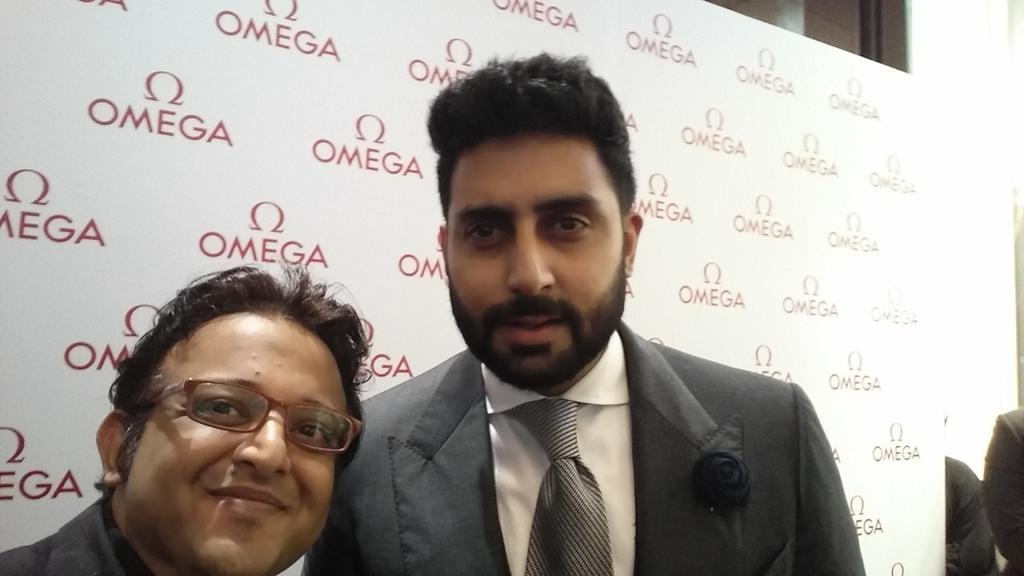 ChillNite's tweet photo. With @juniorbachchan at Omega Kuwait store launch @omegawatches #Q8 #Kuwait http://t.co/PdElKtM5z9