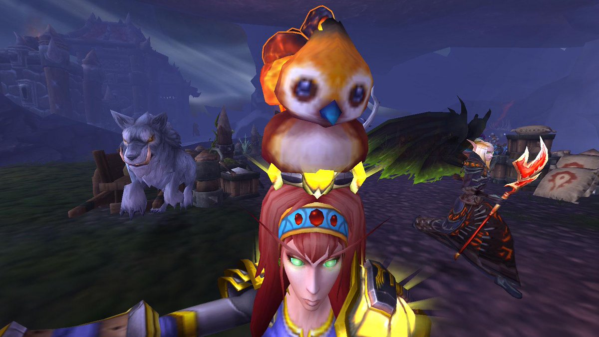 AmmarArmashi's tweet photo. "Where You Go, They Will Follow" #Warcraft #Aeda #ForgeGuardian #FrostwolfWolf #Pepe #FeelsLikeAWarlock http://t.co/VnXzLkDux1
