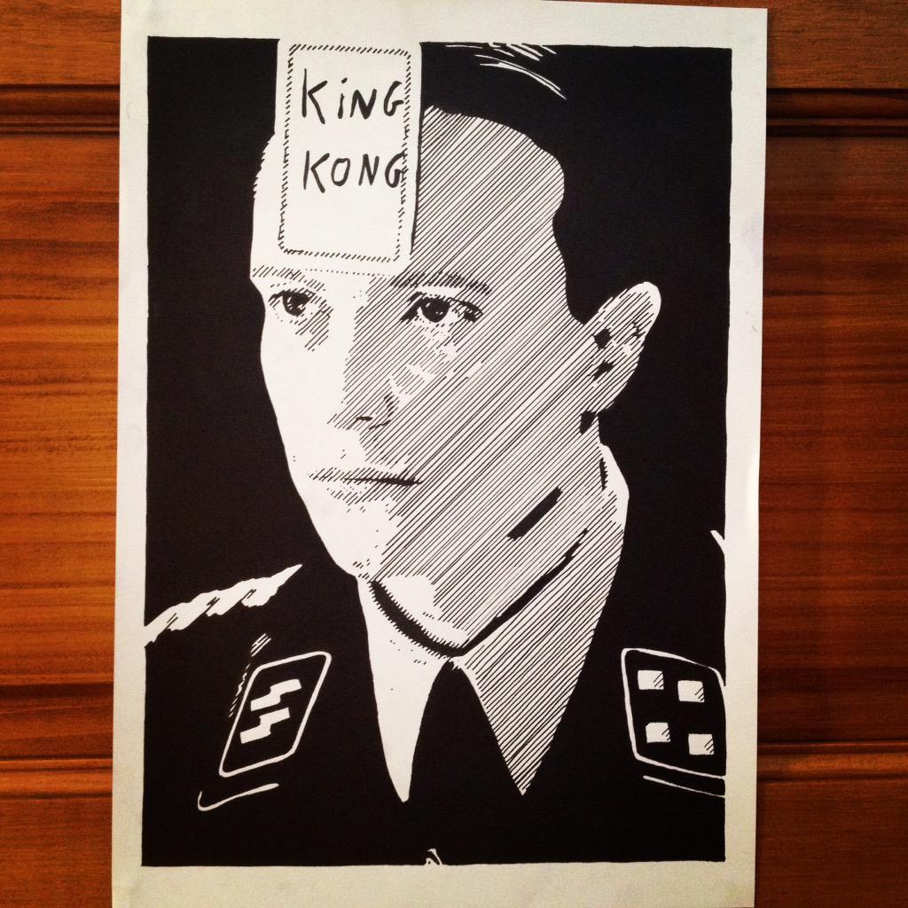 Lauren_eax's tweet photo. 'I must say, I grow weary with these monkeyshines.'
#dieterhellstrom #augustdiehl #inglouriousbasterds #drawing #art http://t.co/aR8m2X3x5Y
