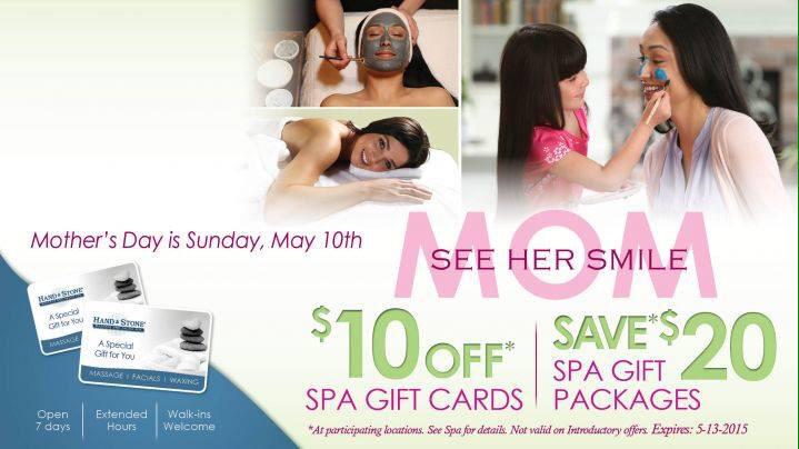 HandandStoneTN's tweet photo. #MothersDay is May 10th. Give mom what she really wants with one of our gift cards! Stop in or call us @ 615-791-0091 http://t.co/ML6KpNTSLu