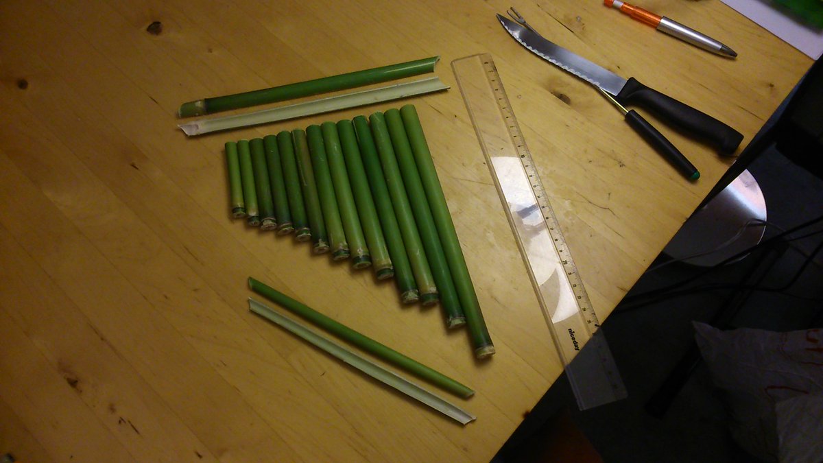 HighOneProd's tweet image. Homemade panpipes (C)