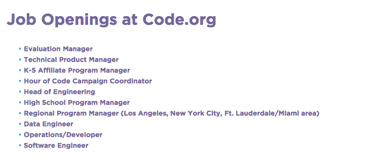 codeorg's tweet photo. Do you care about giving more students the chance to learn to code? Come work for us! http://t.co/FY1Mcyqkf1 http://t.co/GguvN0OgiP