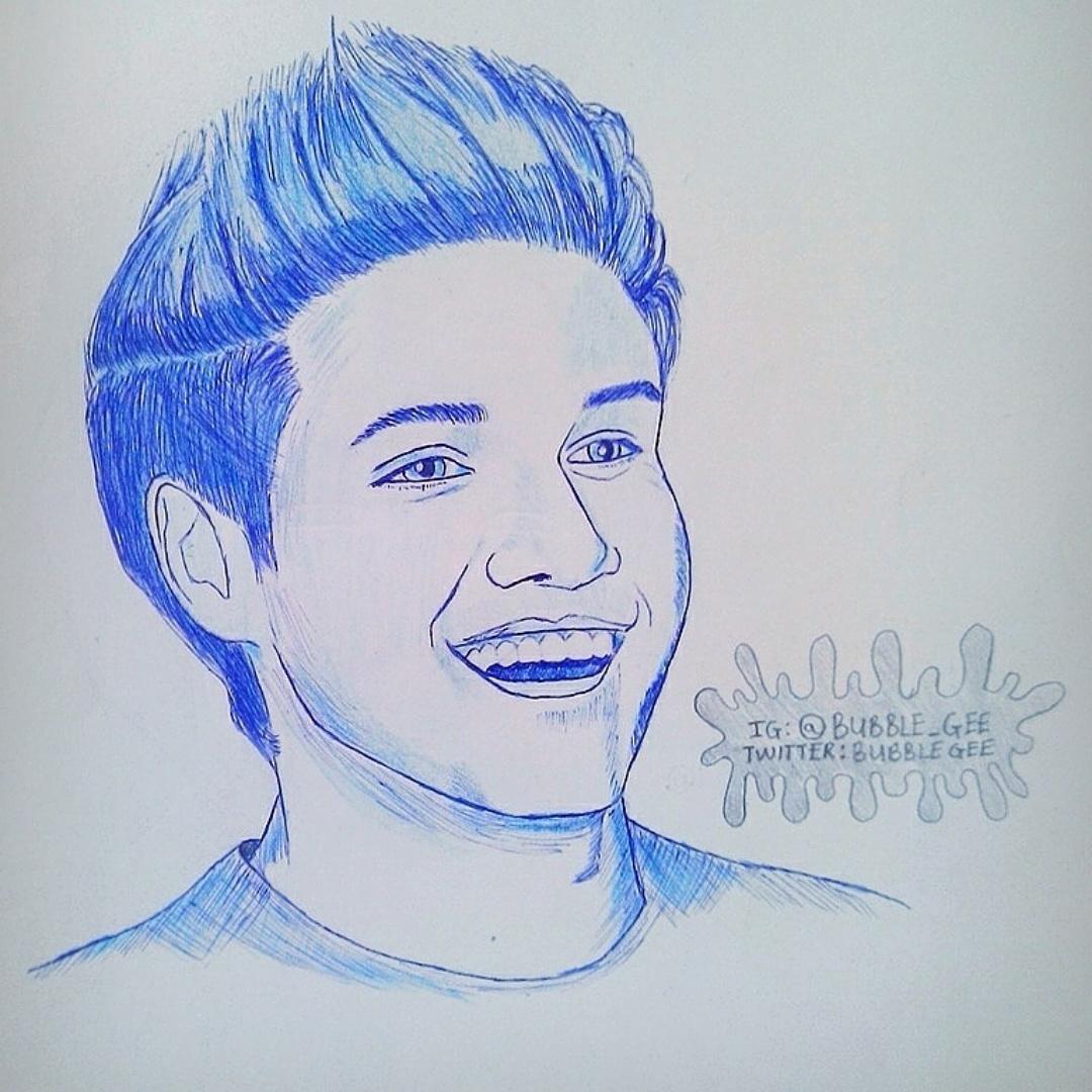 Bubble_Gee_'s tweet photo. My ballpoint sketch of @NiallOfficial http://t.co/LhhVWKT5MF
