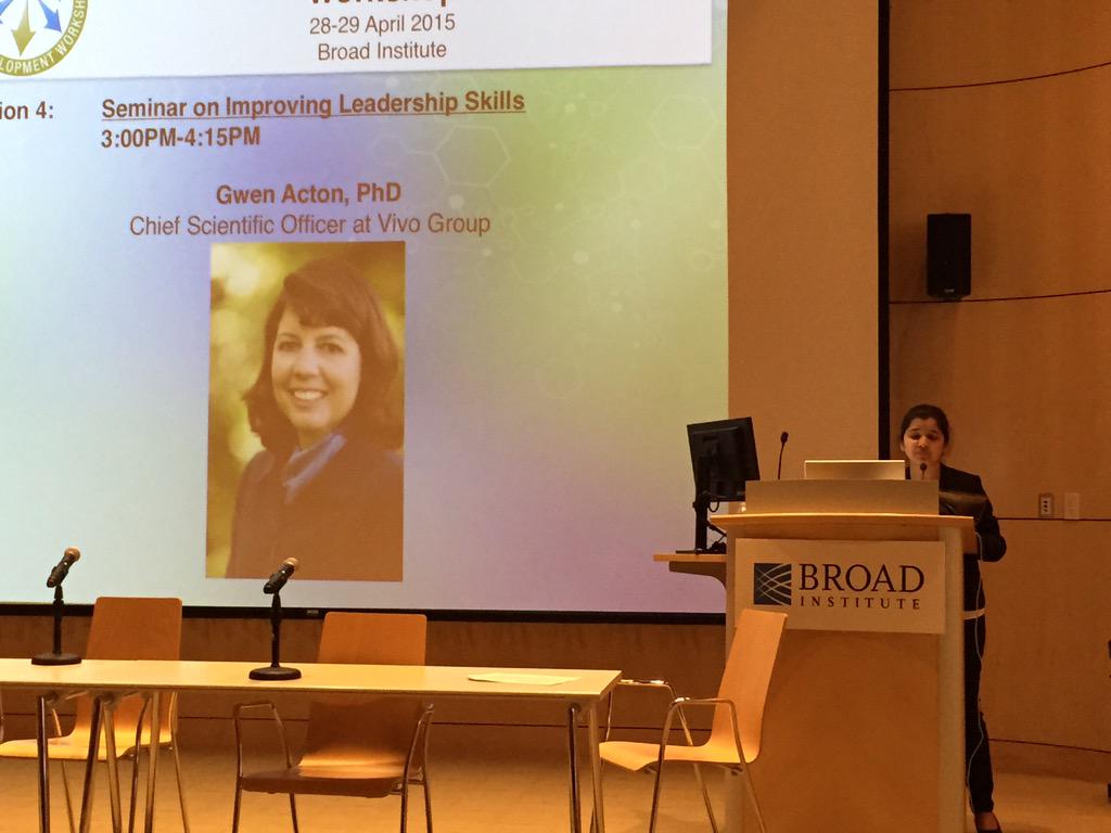 MassBiosciences's tweet photo. Leadership talk by Gwen Acton http://t.co/jGefkjLVeb