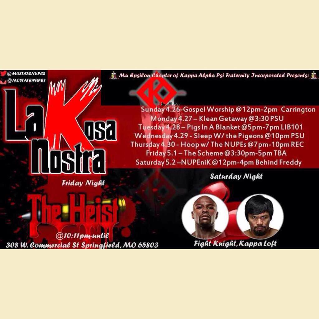 Support all the events during #KappaWeek2015 Sleeping with the pigeons tonight. Raising awareness for the homeless.