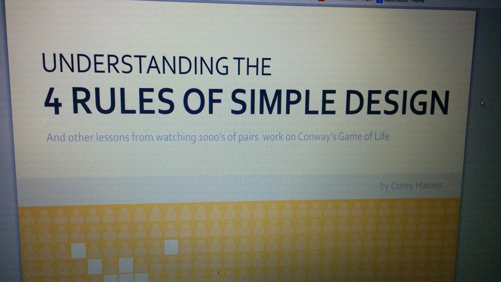 jovaneyck's tweet photo. Status: rereading #4rulesbook. Highly recommend! http://t.co/VlJGIJVm7m