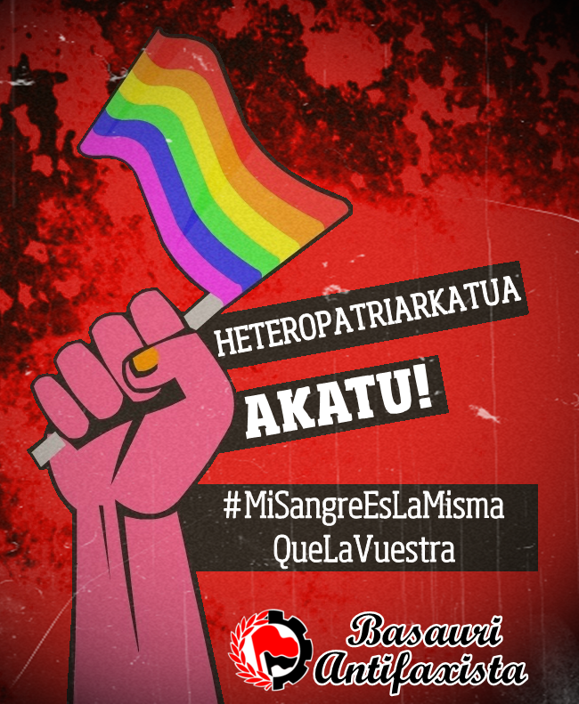 BasauriAntifa's tweet photo. Heteropatriarkatua akatu!
#MiSangreEsLaMismaQueLaVuestra http://t.co/wkI4J5H4YI