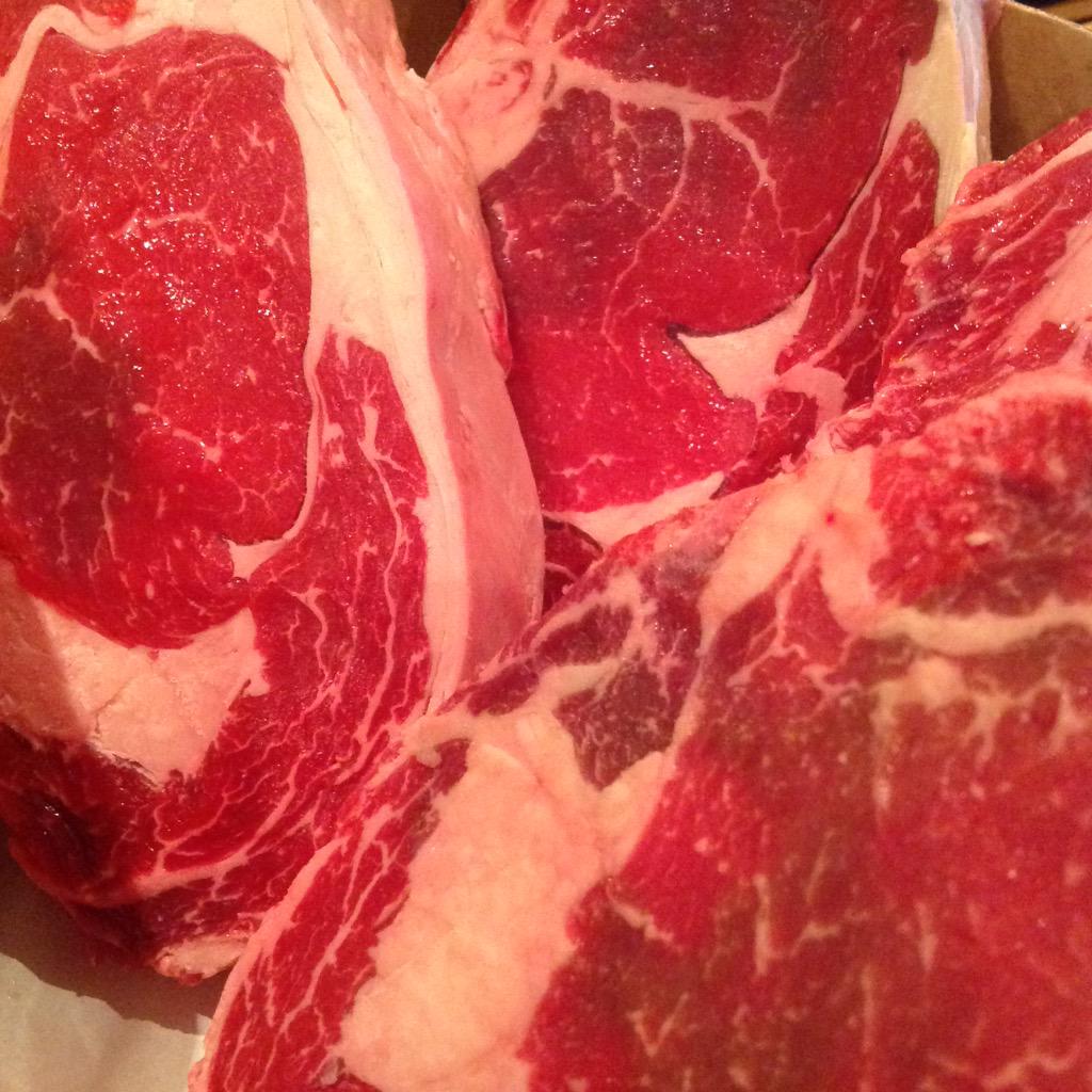 24oz CôtesDeBœuf is #OnSpecial for €45 every Mon &amp; Tues. Served with Smoky Beans &amp; Onion Rings