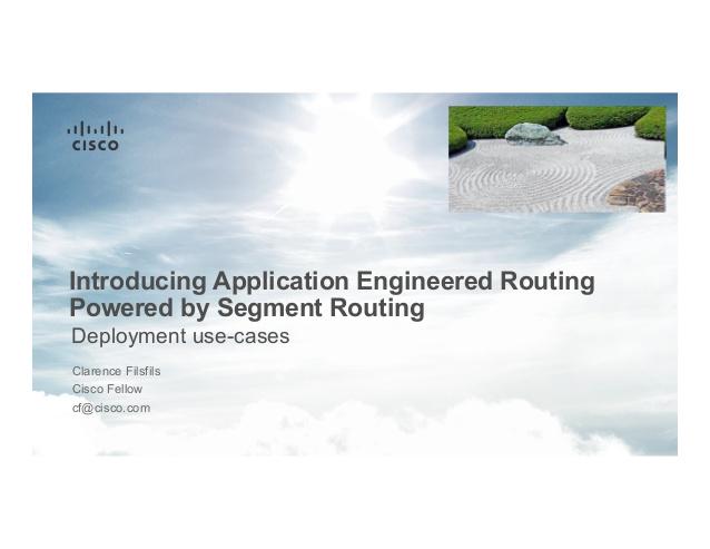 CiscoSP360's tweet image. #ICYMI: Clarence Filsfils presented Segment Routing deployment use cases at #MPLSSDN2015: cs.co/6017fkdv