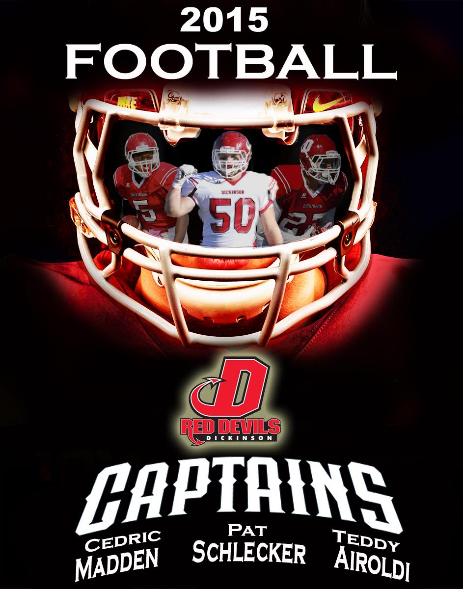 DsonRedDevils's tweet photo. #DsonFB @WearinTheRedFB names '15 captains C. Madden P. Schlecker T. Airoldi #d3fb @CentennialConf GO #DsonRedDevils! http://t.co/6K809km0QA