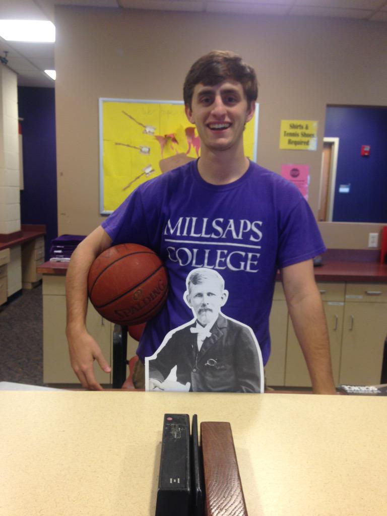 MillsapsIM's tweet photo. Major Millsaps holding down the swipe in the HAC with our very own Trent Wallis! #Millsaps125th @millsapscollege http://t.co/esRH3Y1yHP
