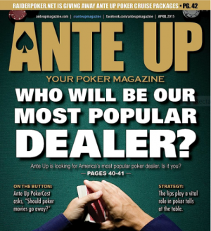 WinningPokerOne's tweet photo. Ante Up Magazine - 400 voters in the Best Dealer Contest will get a month of free lessons! Thanks Ante Up! http://t.co/Aq3BdWDQ4Z