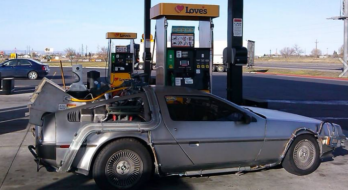 LovesTravelStop's tweet photo. We see Doc Brown has moved away from running the Flux Capacitor on garbage. http://t.co/4vHSQXz0ZX http://t.co/J7XokglAex