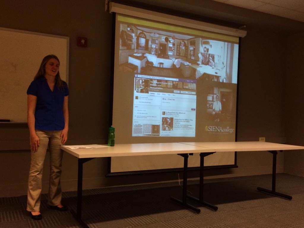 SienaAmstud's tweet photo. @rbournique defending @SienaAmstud thesis "How Social Media Can Save the Small Museum" http://t.co/PmlxlUKz0e