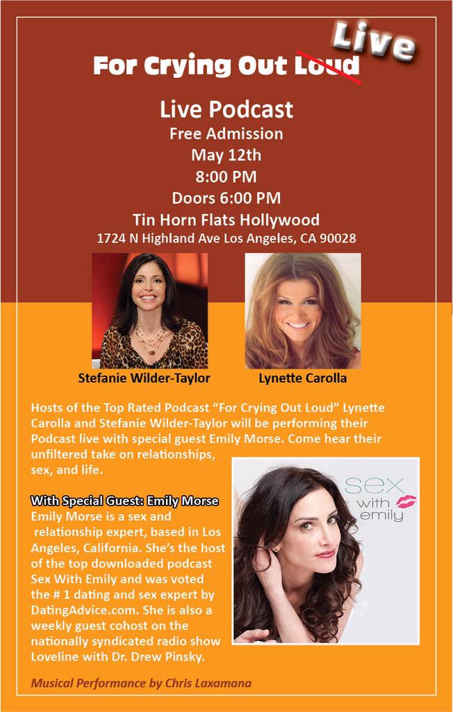 CarollaDrinks's tweet photo. @AceMoms takeover! Join us at @TinhornFlatsHW on May 12 for a live podcast ft @SexWithEmily &amp; a live performance http://t.co/7dHT6OHwwZ