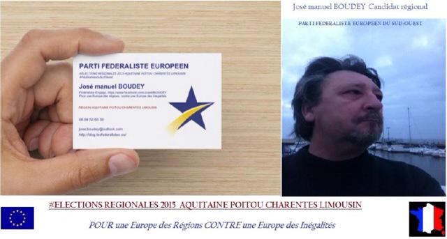 CREOLIA2's tweet image. Candidat Élections Régionales du parti Fédéraliste Européen Aquitaine Limousin Poitou Charentes