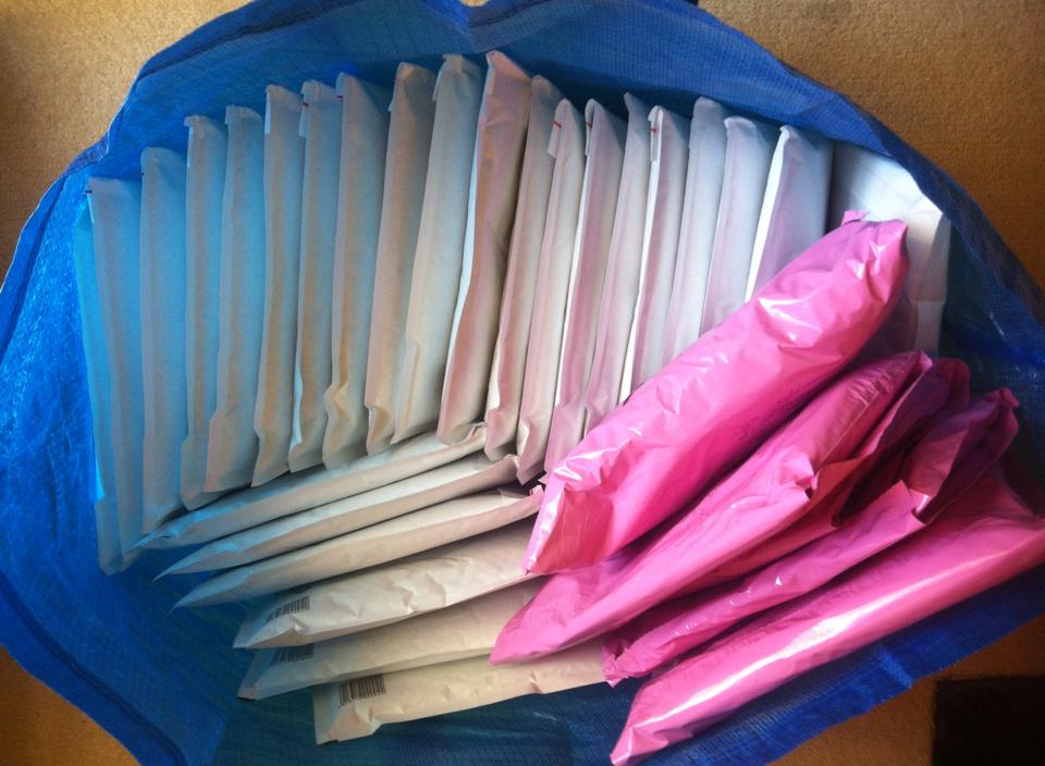 StrutClothing's tweet photo. You can tell summer is on the way. 
Today's Post Office run with your gorgeous summer bits. X http://t.co/lFZMNhVXtZ
