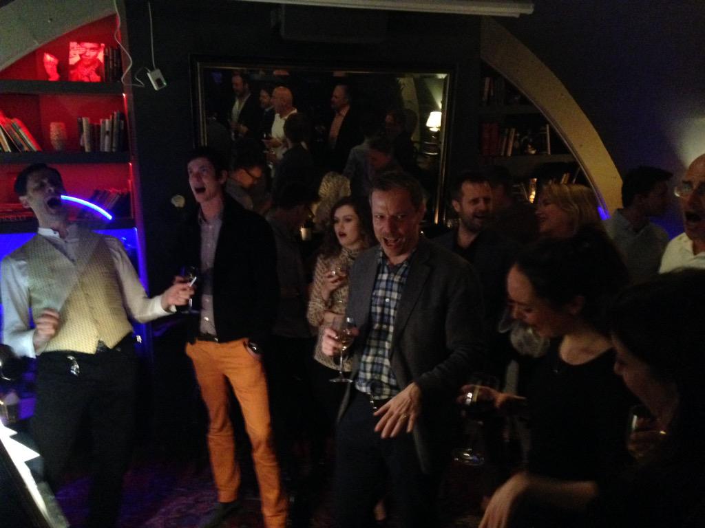 LEscargotSoho's tweet photo. We're in full swing at the #showtunes night here. #sohocreate2015 #soho http://t.co/uL9eA6bK7N