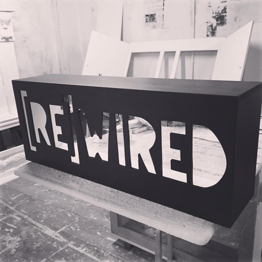 Progress on one of our installations for our launch party @tbwnnlivestudio #rewired #Belfast