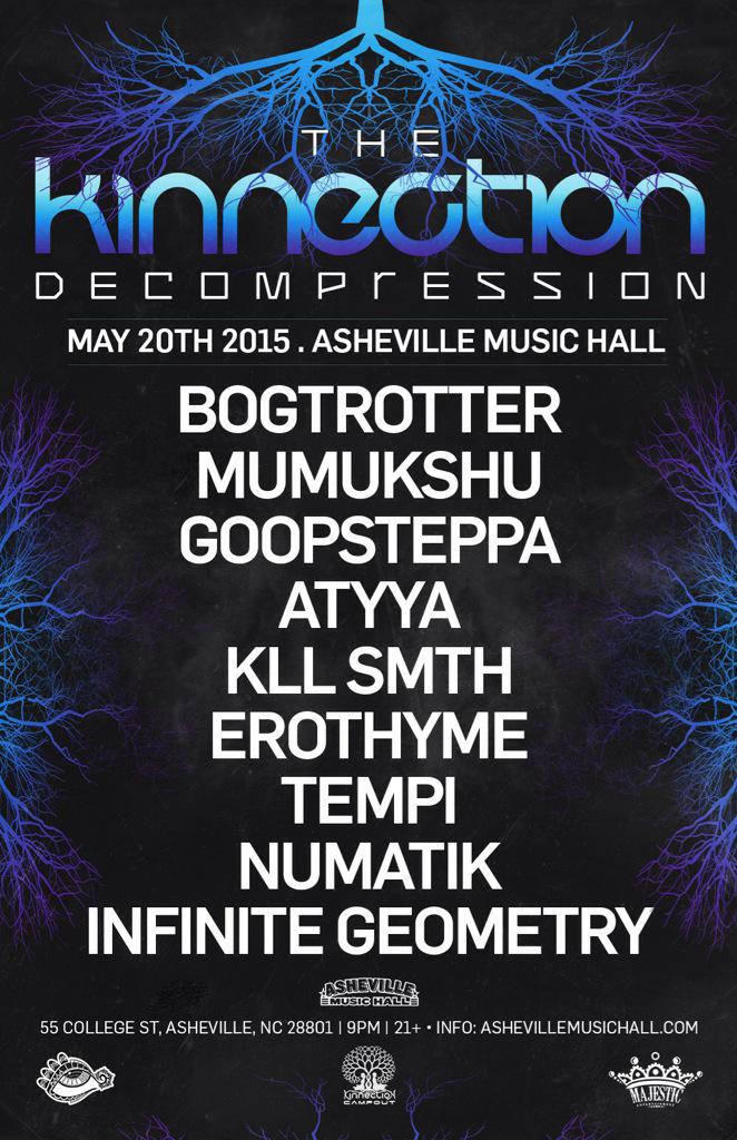 The Kinnection Decompression

MAY 20TH | Asheville, NC

FB: bit.ly/KinnectionDeco…
TIX: bit.ly/DecompTix