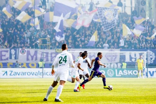 Ibraimi dribbles the ball