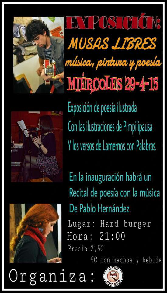 Gracia_iglesias's tweet photo. #Poesia, #música y #pintura en @hardburger66 con #Lamernosconpalabras, Pablo Hernández y #Pimpilipausa http://t.co/ecjYVNgdfC