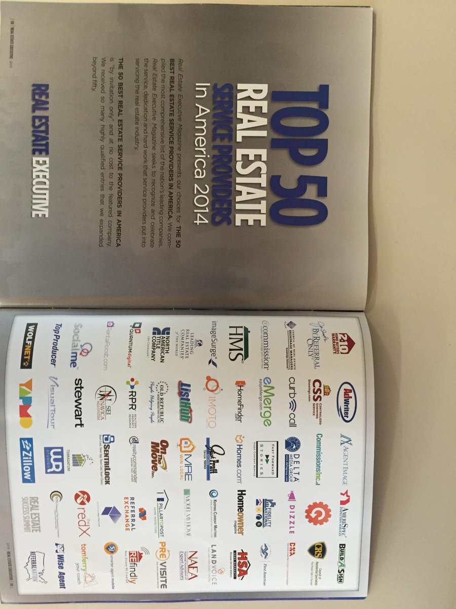 yapmo's tweet photo. Proud to be one of Real Estate Executive Magazine's Top 50 Real Estate Service Providers! http://t.co/JXKvhX5qO0