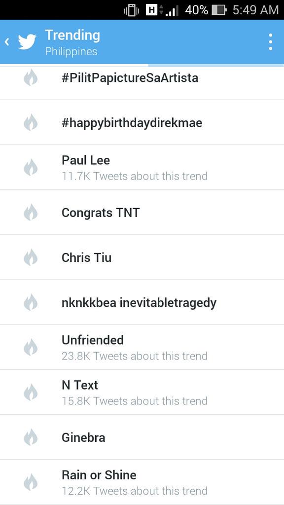 TeamChanFTW's tweet photo. Paul Lee, Chris Tiu and Rain or Shine still trending as of this moment. http://t.co/uv1gYnlDah