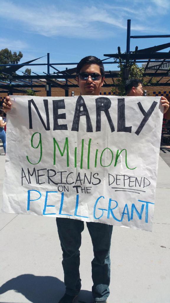 FundUCI's tweet photo. Nearly 9 million Americans DEPEND on the pell Grant! Stop the #RaidonStudentAid http://t.co/bE1bHUXpQi