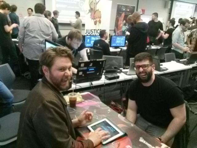 Playcrafting's tweet photo. @GoodnightGames1 is promoting their soon to be released game Never Go Home. #PCSpringExpo #gamedev #gaming #iOS http://t.co/LqtDZc4gHB
