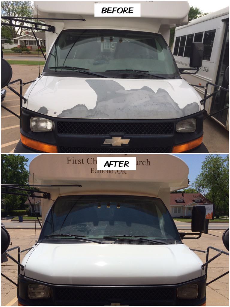 rainmaker_PR's tweet image. On-site repair today in Edmond. Contact us for all your paint repair needs! 405-503-6108