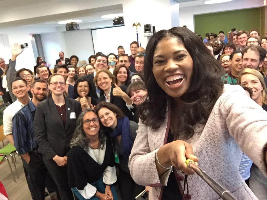 The <a href="/USDS/">U.S. DOGE Service</a> and @18F teams saying hi to <a href="/DeniseUSGSA/">Denise Turner Roth</a> at the #moveForward100 event.