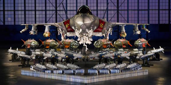 BusinessInsider's tweet photo. The most expensive weapons system ever and all of its ammunition in one photo: http://t.co/sEnwvlJrQo http://t.co/jSl9OqNjMH