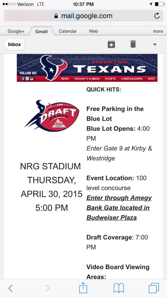 _Xo_jay's tweet photo. #draftparty2015 info!! See YALL tomorrow ๐๐ http://t.co/ScFsqESnQD