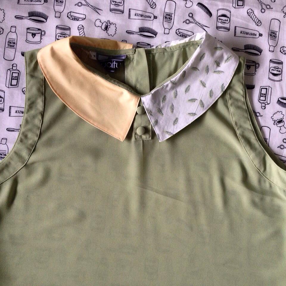 Hellouw 🍋 Lemon Grass Sleeveless shirt Female size M IDR 235k it's ready. Contac.... tmi.me/1f3z1C